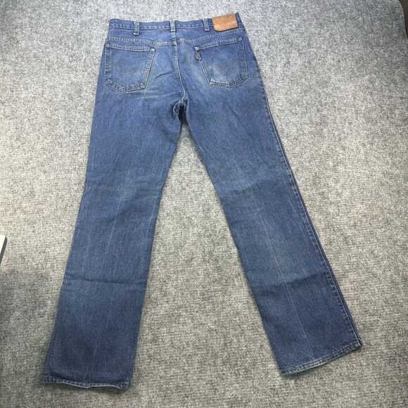 Vintage 80s Levis 549 Jeans 36x34 Made in USA Whiskering Wallet Fade Leather Tab - Picture 6 of 16